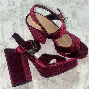 Velvet heels